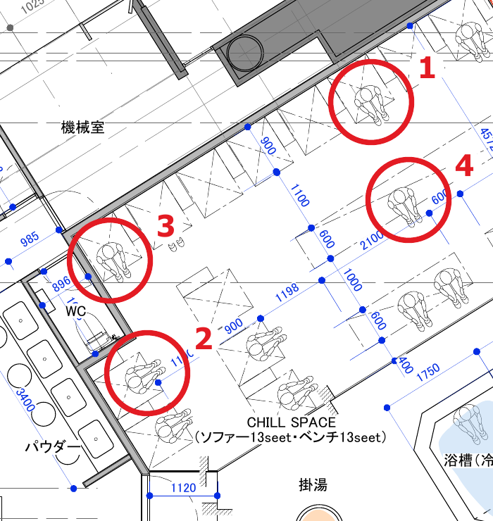 漏水箇所周辺の拡大図
